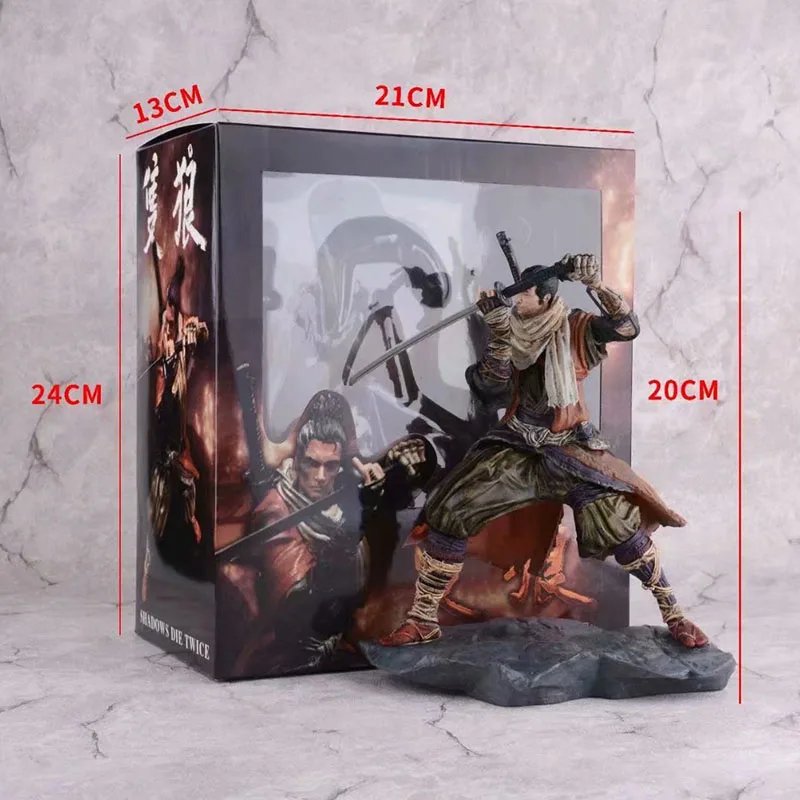 

20cm Shadows Die Twice Wolf Divine Heir Ninja Wolf Action Figure Toy Brinquedos