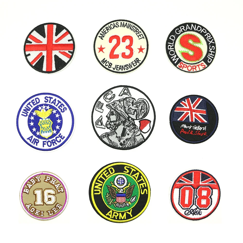 2018 New 1 pcs Iron-on Exquisite handmade DIY parches para la ropa Circular embroidery patch D-029