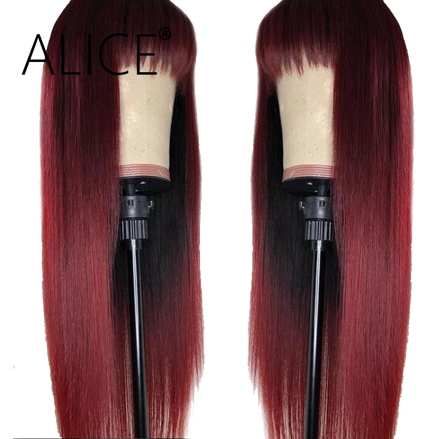 human hair wigs with bangs