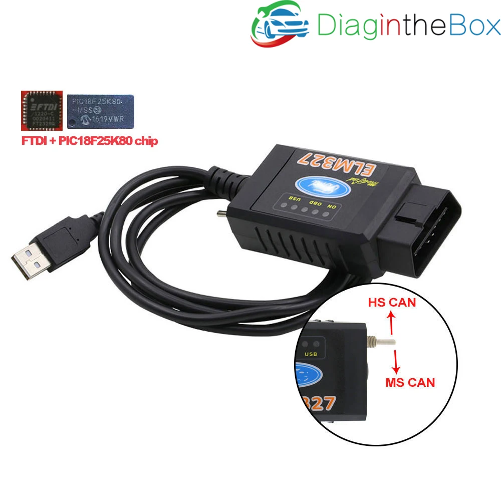 Kingbolen ELM327 Bluetooth автомобилей OBDII инструмент диагностики USB FTDI/PIC18F25K80 чип код для