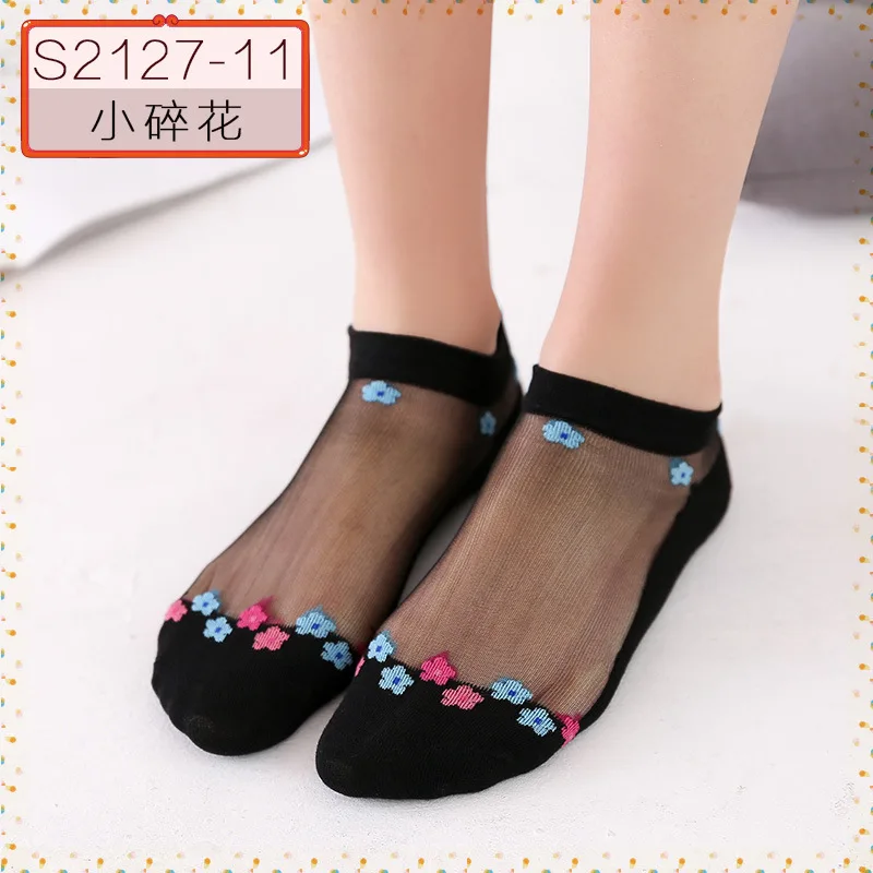 

5 Pairs/lot Women Socks Cut Cat Small Flower Cartoon Pattern Boat Sock for Summer Invisible Casual Girl Funny Crystal Socks Cat