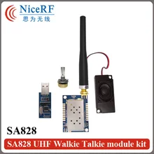 2 компл./лот SA828 1 W 30dBm все-в-одном VHF 134-174 MHz walky talky модуль с USB мост доска, антенна, динамик, поворотный переключатель