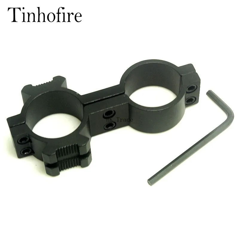 

Tinhofire Military Tactical Flashlight Laser Mount Ring 25x25mm Ring w/Two Side Rail Airsoft Adjustable Laser Sight /Rifle Scope