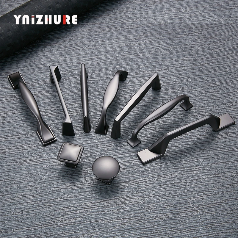 

YNIZHURE Pearl Gray Cabinet Handles Drawer Knobs Kitchen Cupboard Door Pulls Fashion Furniture Alloy Handle Cabinet Hardware