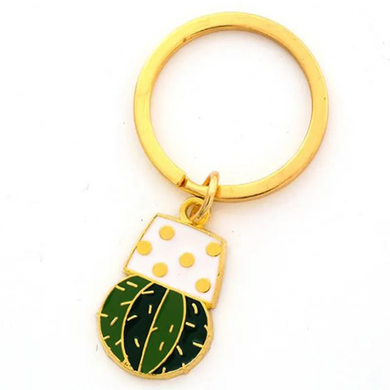 2019 1PC Creative Cute Metal Mini Plant Cactus Keychain for Women Girls Bag Accessories Key Ring Kids Best Friend Gifts | Украшения и