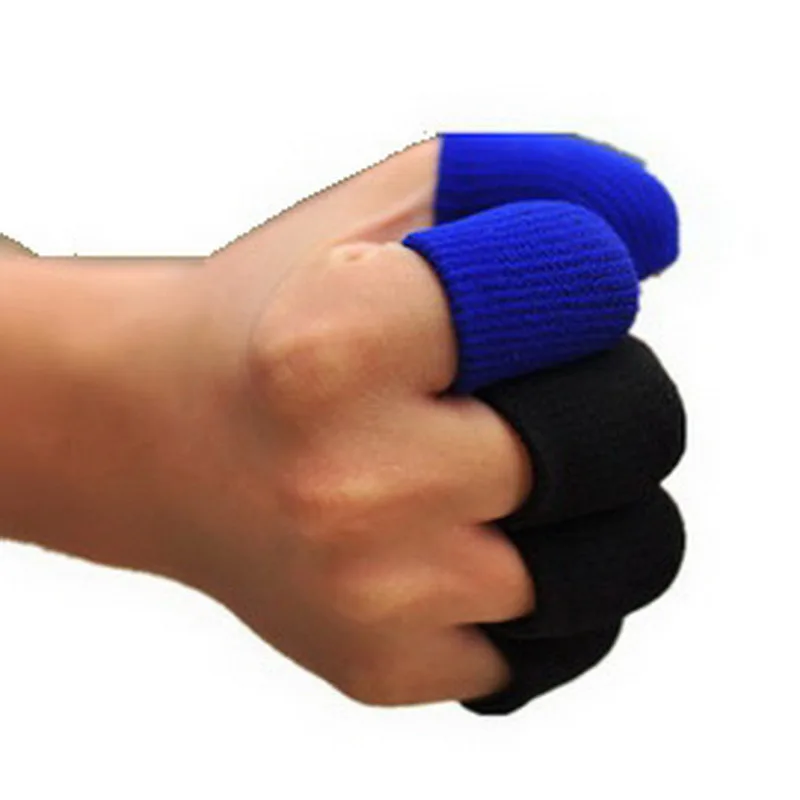 10 Pcs Elastic Nylon Finger Sleeves Basketball Men Women Sports Safety Thumb Brace Protector For Volleyball Badminton Fitness