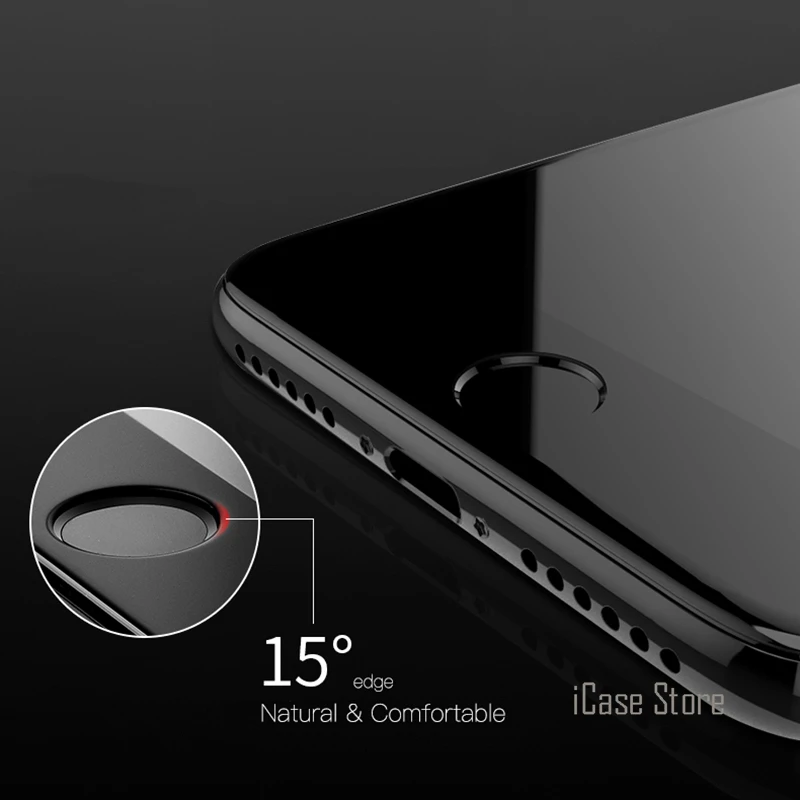 3D круглый изогнутый край закаленное стекло для iPhone 6 S 7 Plus полное покрытие 9 H 0 26 мм