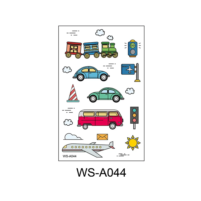Временные татуировки стикер Детская игрушка автомобиль скорой помощи полицейский автомобиль такси татуировки боди-арт Водонепроницаемая рука поддельные тату