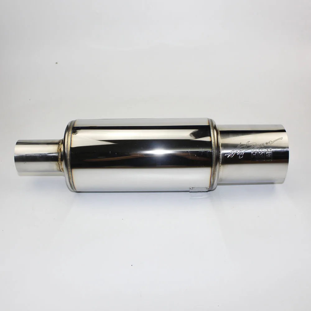 

High quality Car shape Exhaust pipe Universal vertical drum car exhaust pipe exhaust drum sound Output 89mm tail pipe