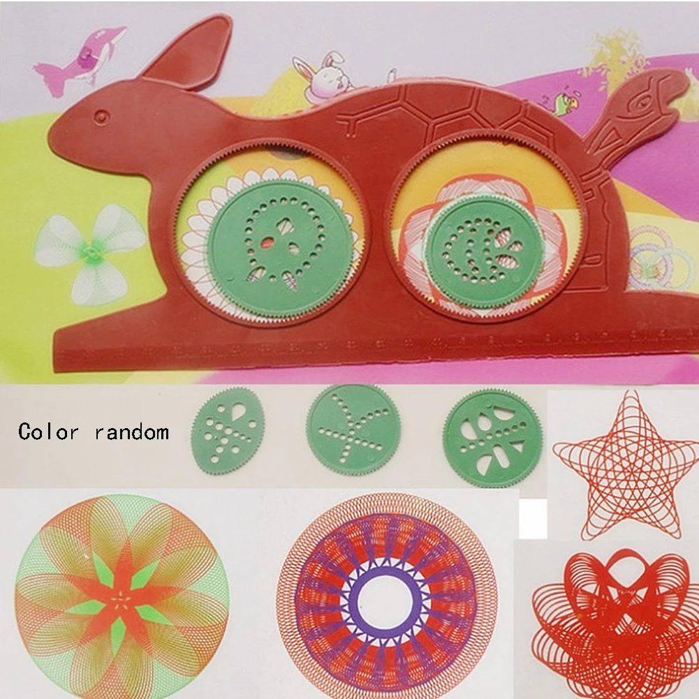 Новый Спирограф дизайн ранняя наклоняющаяся кретивная обучающая игрушка доска для рисования