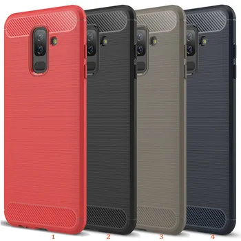 

1000PCS Carbon Fiber Protective TPU Silicone Cover For Samsung Galaxy J2 Pro J3 J4 Prime J5 2016 J6 Plus J7 J8 2018 Phone Case