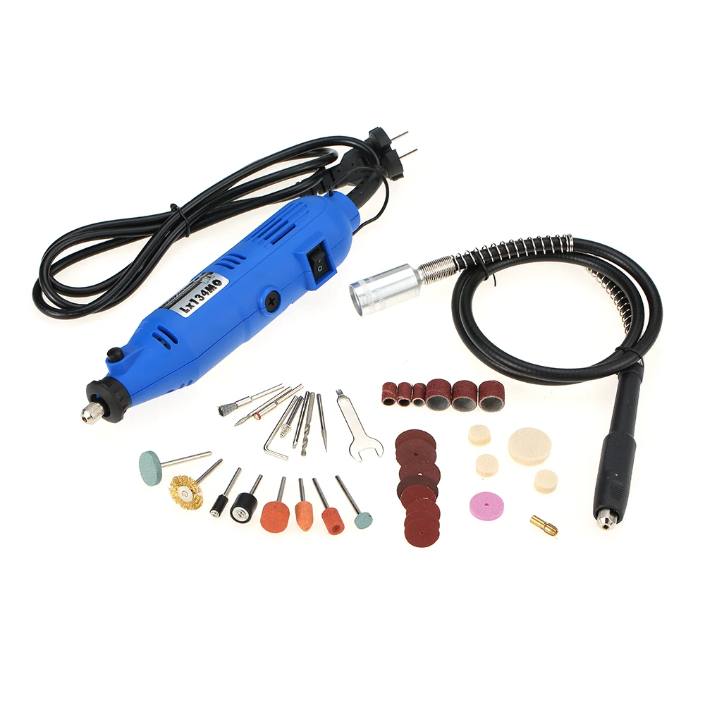 

Mini Electric Drills Rotary Tool Kit with 40PCS Power Tools Rotary Drill Accessory Flex Shaft Bits Sanding Paper US Plug
