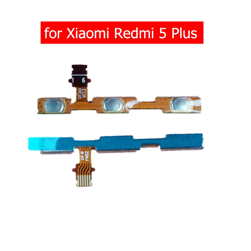 Для Xiaomi Redmi 5 Plus Мощность Объем шлейф Сторона ключа на выключатель шлейф для Redmi5 Plus запасных Запчасти