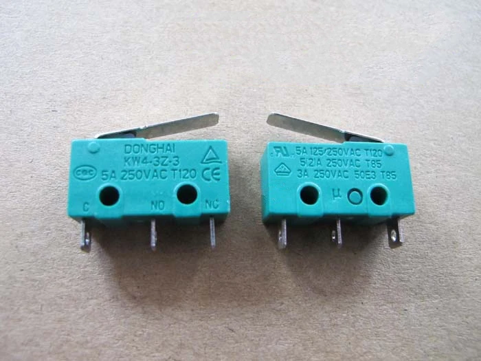 

5pcs limit switch end stop silver dot belt back small three pin micro switch KW4-3Z-3 3D printer accessories