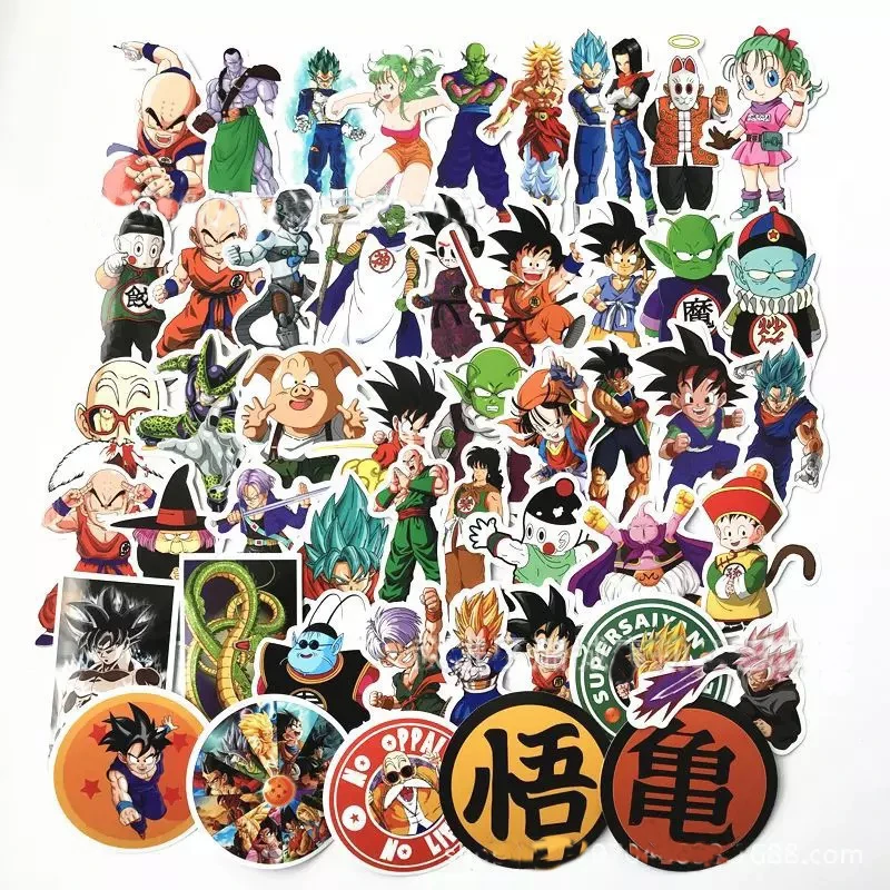

50 pieces Dragon Ball Cartoon cartoon characters Graffiti sticker Super Saiya stickers for suitcases, bicycles,guitars, etc.