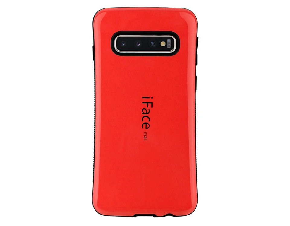 Противоударный чехол для samsung Galaxy S10 S9 S8 Plus S10e 5G чехол Iface Mall полная защита чехол для samsung Galaxy Note 9 8 чехол - Цвет: Красный