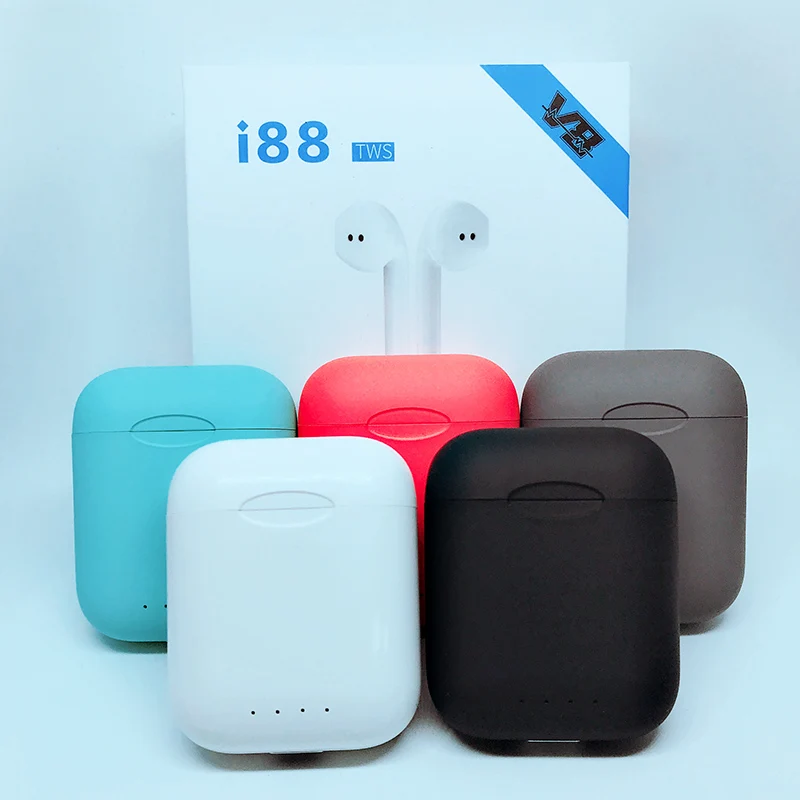 

HEVARAL i88 Wireless Headphones Bluetooth TWS 5.0 Earbuds With Charging Case Touch Control Stereo Sound Earphones For iphone 7 8