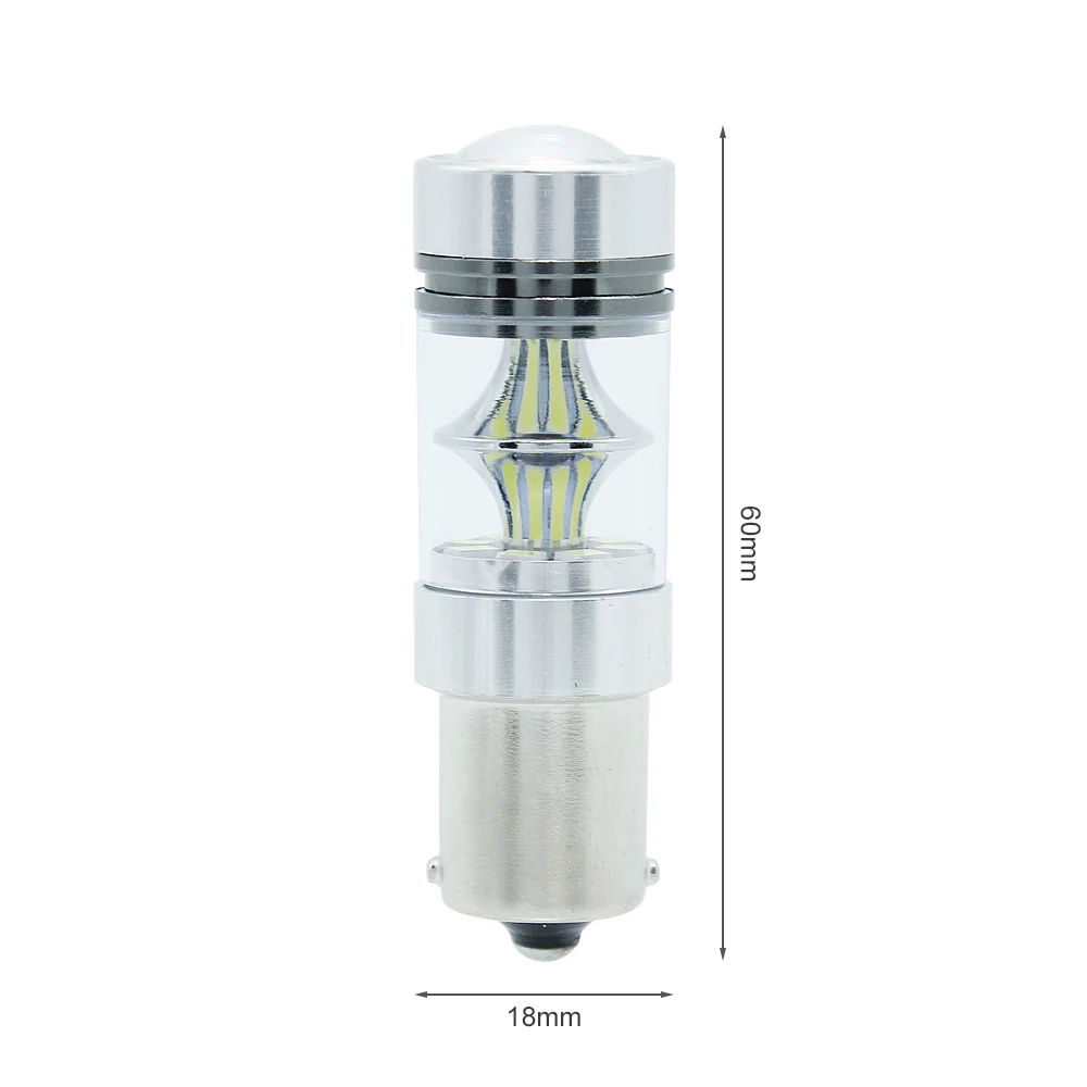 ANBLUB 1 шт. 50 Вт 80 Вт 100 Вт 1156 BA15S светодиодный автомобильный противотуманный фонарь DRL светильник s 12 В 3030 SMD Автомобильная Лампа заднего хода задний тормозной светильник 6000K