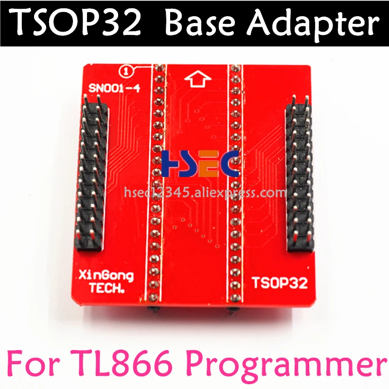 TSOP32 Базовый адаптер+ TSOP32 TSOP40 TSOP48 разъем для minipro TL866CS TL866A Xgecu TL866ii плюс tl866 USB Универсальный программатор - Цвет: TSOP32 base adapter