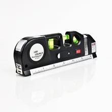 Многофункциональный Уровень лазерный Горизонт Вертикальная измерительная лента 8 футов выравниватель пузырьков Линейка Инструмент многоцелевой измерительный уровень лазер