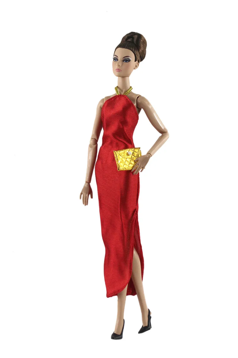 National costume Doll Dress / Cheongsam Party Gown Outfit Clothing Wedding Dress For 1/6 BJD Xinyi FR ST Barbie Doll, New