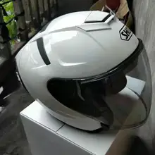 Мотоциклетный rcycle шлем с открытым лицом с двойными линзами X14 шляпа черный белый moto X 14 шлем для гонок на мотоцикле