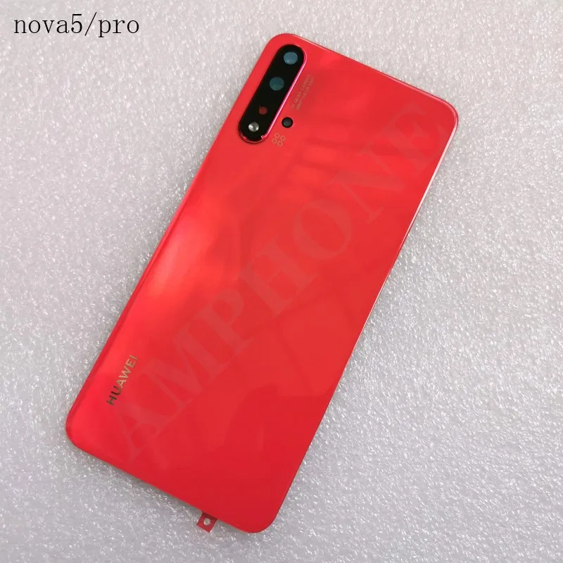 Новая задняя крышка из закаленного стекла 3D для Huawei Nova 5/5 Pro запасные части