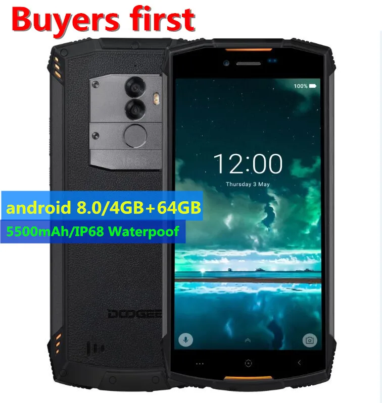 DOOGEE S55 смартфон с 5 дюймовым дисплеем восьмиядерным процессором MTK6750T ОЗУ 4 Гб ПЗУ 64