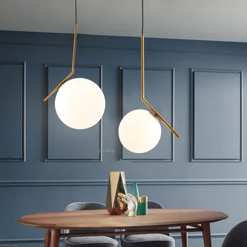 

Modern nordic Iron glass pendant lights hanging lamp living room pendant light pendant lamp LED decor bedroom hanging lights tty