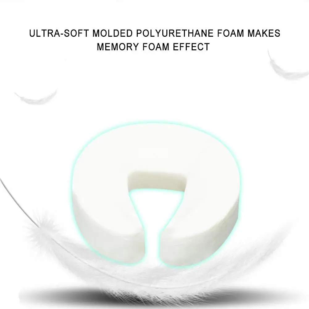 U Shaped PU Leather Foam Face Cradle Cushion Pillow For Massage Chinese Acupuncture Table Black Universal 4