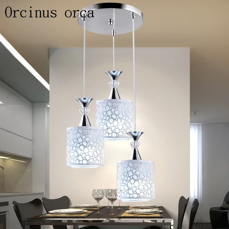 Dining room chandelier three LED modern minimalist personalized creative garden dining lights single head bar aisle hanging | Освещение