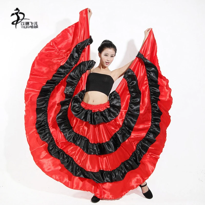Юбка для фламенко Цыганская испанская юбка танца живота из полиэстера|skirt corset|skirt