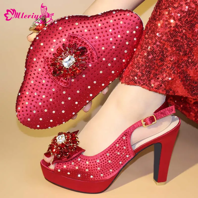 Italian Shoe and Bag Set for Party In Women Nigerian Women Wedding Shoes and Bag Set Party Women Pumps Women Shoes High Heel