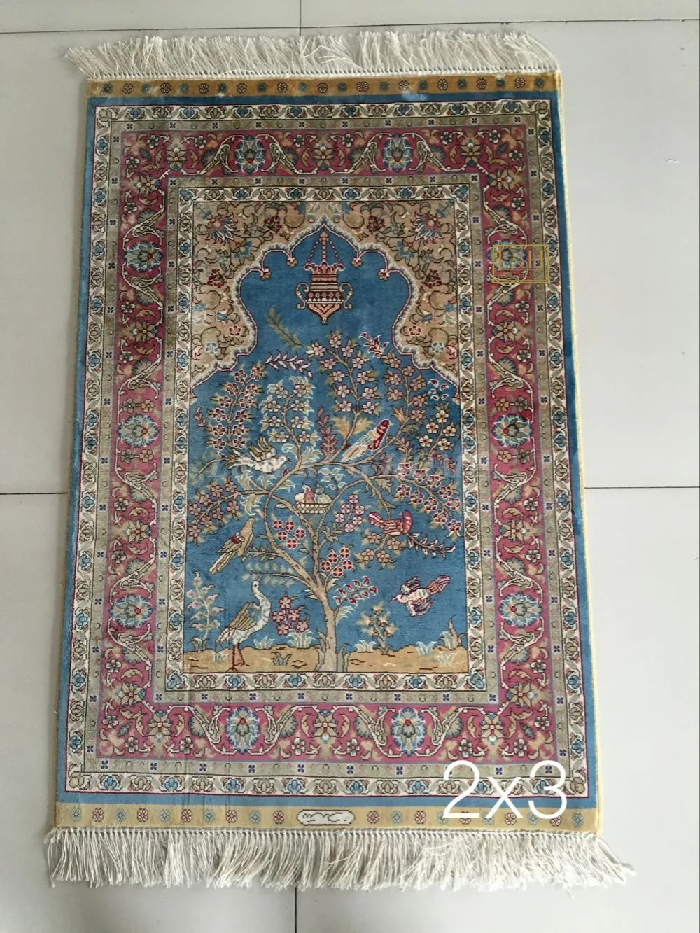 2'x3 230 линии ручной работы Шелковый Восточный персидских Ковры ручной ковер из шелка для украшения дома