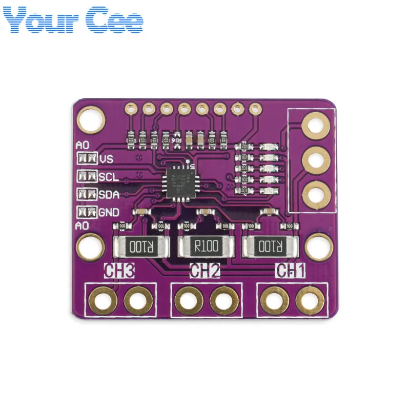 I2C SMBUS INA3221 Triple-Channel Shunt Current Power Supply Voltage Monitor Sensor Board Module (5)