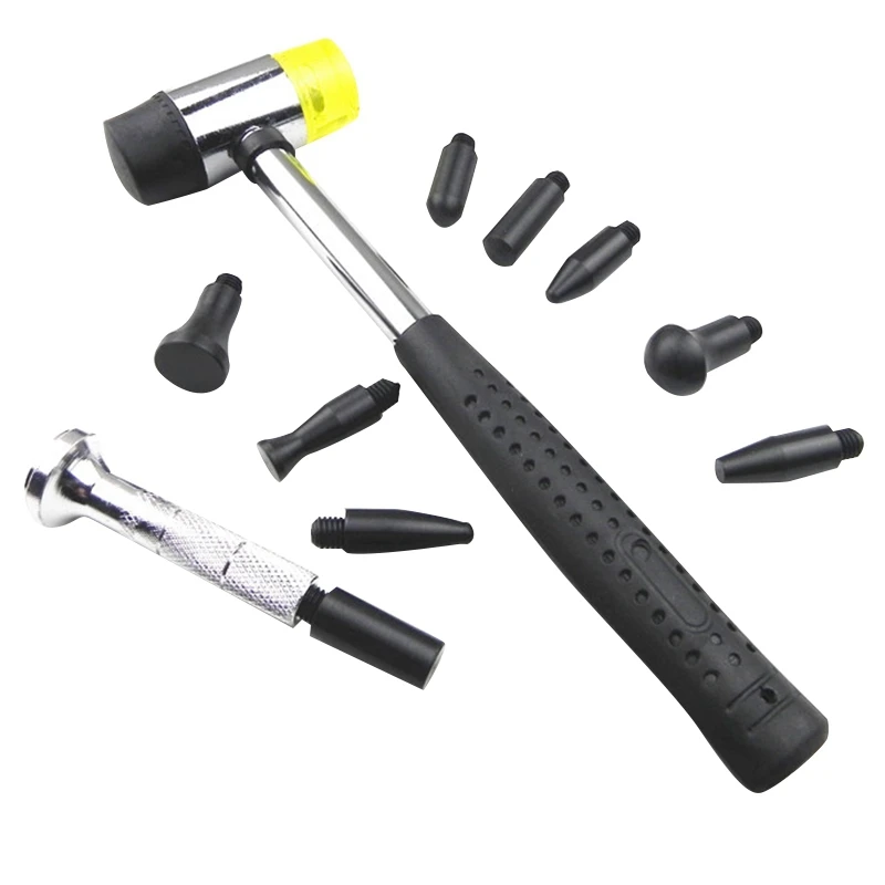 Удаление вмятин кран вниз ручка и резиновый удар молотком вниз инструменты безболезненные Инструменты для ремонта вмятин ручные