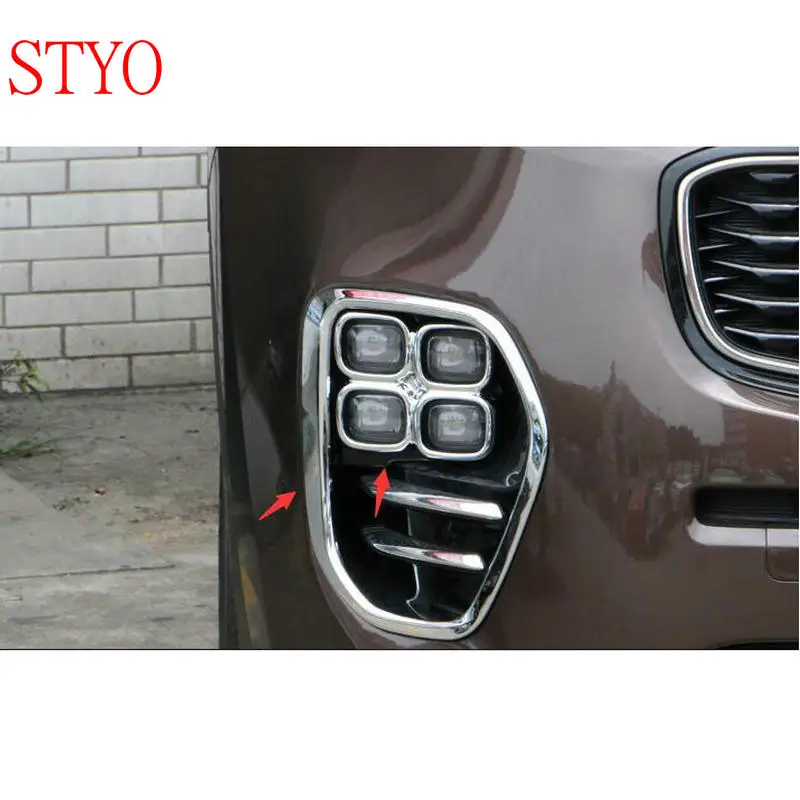 

STYO Car ABS Front Fog Light Cover Trim 4pcs For Kia Sportage QL 2017 2018