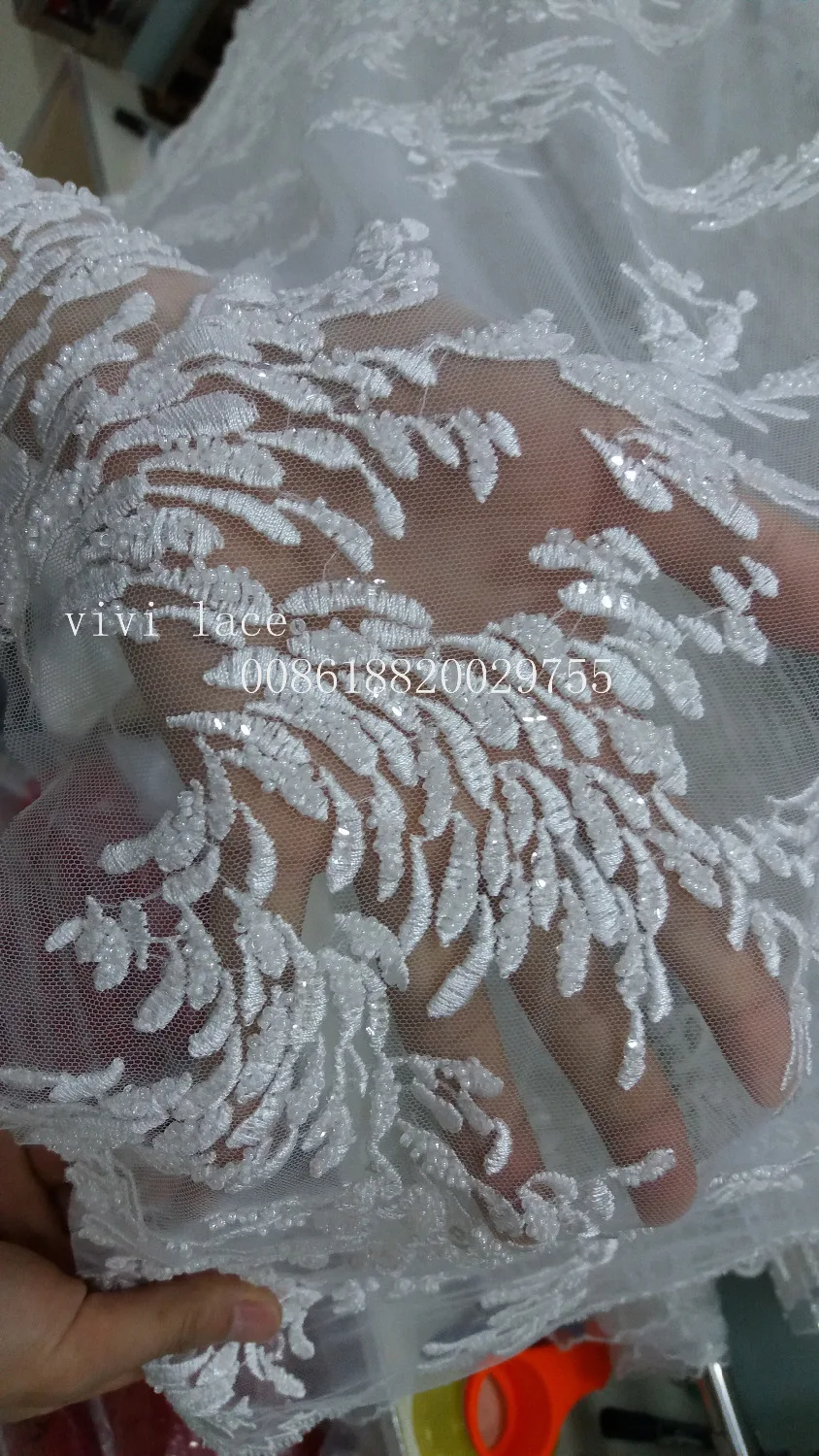 5 ярдов/мешок SL008# offwhite heavey Бисер Кружева для распиловки/для вечеринки/свадьбы/модный дизайн