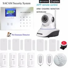 GSM Alarm System Camera WiFi Wireless Home Security System DIY Surveillance Kit App Phone Control IP Cam with PIR Motion Sensor