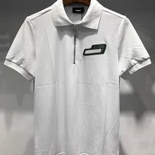 DSENQI новая рубашка поло с принтом кленового листа унисекс Повседневная летняя модная унисекс крутая DSQ рубашка поло PL103