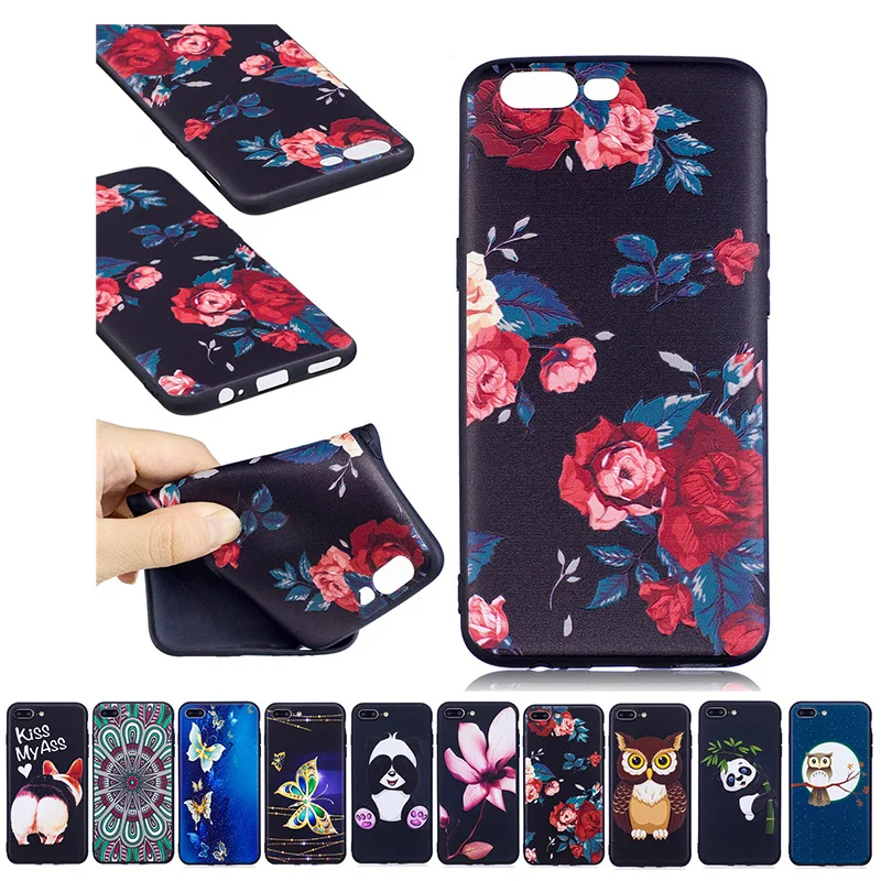A.spanice For oneplus 5 Colorful Flower Butterfly Panda Owl Pattern Soft TPU Case For one plus 5 Back Cover 1 plus 5 A5000 5.5