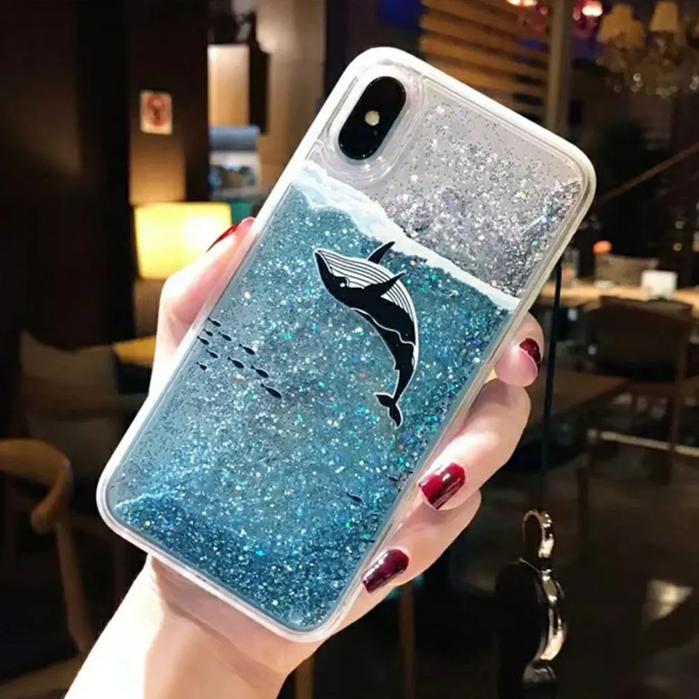 Чехол с динамическим жидким зыбучим песком для iPhone 7, 8 Plus, XR, X, XS, Max, блестящий, 6, 6s Plus, для samsung Galaxy S8, S9, S10 Plus, Note 8, 9, чехол