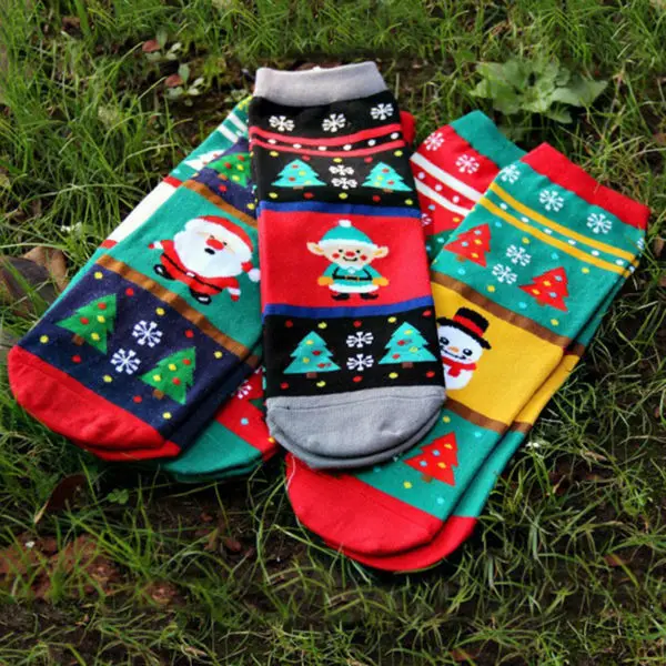 Spring and Autumn Winter Women's Korean  cartoon cotton warm in tube Christmas women's socksn High Quality Woman Socks