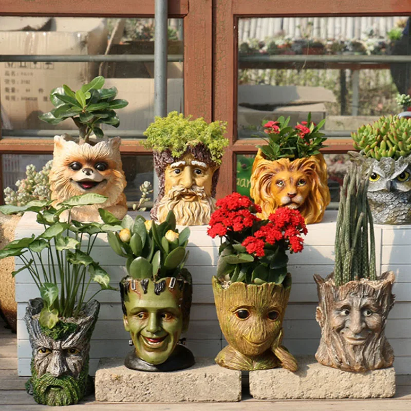 FRANKENSTEIN Flowerpot Gift Decorative Home Garden Bonsai Vase Planter Flowerpot 