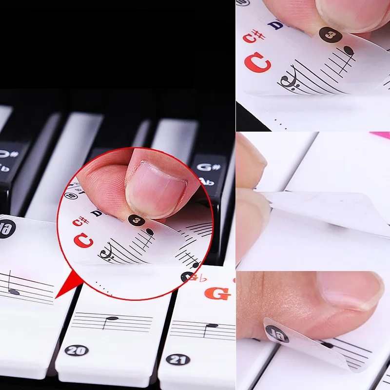 Musical Instrument Electronic Piano Electronic Musical Instrument 88/61 key Color Piano Letter Notes Stickers Keyboard