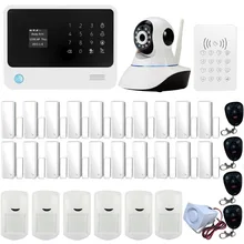 Dhl Libre Alarmas Casas Wifi Wireless Gsm Sms de la Seguridad Casera del Sistema de Alarma Rfid de Control de Ios Android Sistemas de Teclado, wifi cámara
