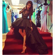 2015 Floor-Length Appliques Lace Asymmetrical Scoop Polyester Celebrity Dresses Red Carpet Dresses 2015