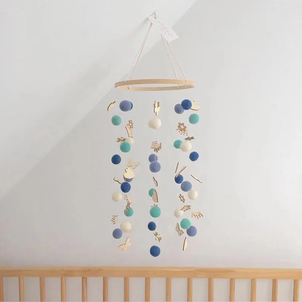 DIY Baby Toy Bed Bell Baby Rattles Material Package Baby Crib Holder Rattles Bracket Set Clockwork Music Box Rattle - Цвет: WJ3570C