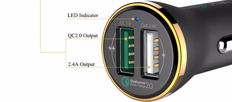 MEIYI Quick Charge 2,0 Dual USB Автомобильное зарядное устройство быстрого QC2.0 5V 9V 12V зарядки адаптер для iPhone X XR XS samsung huawei