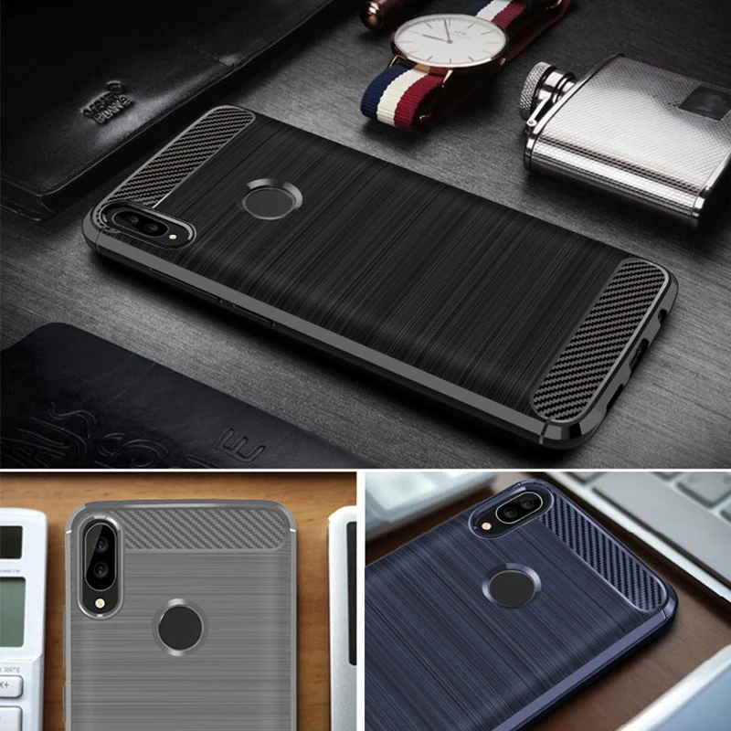 

Carbon Fiber Silicone Case For Huawei P30 P20 P10 P9 P8 P Smart 2019 2017 Plus Selfie Lite Nova 3i 4 3 3e 2S 2i Housing Cover